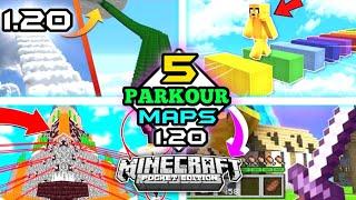 Top 5  java parkour map for Minecraft pe 1.20  parkour map for mcpe  best parkour map Minecraft pe