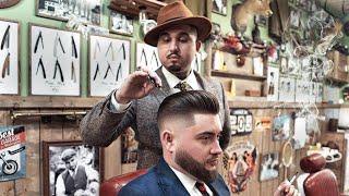  ASMR BARBER - Changing people lives one HAIRCUT at a time - SKIN FADE & BEARD TRIM tutorial