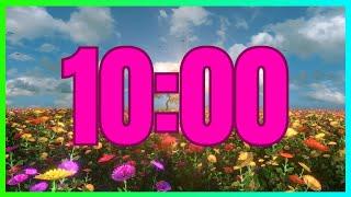 10 Minute Timer With Music  SPRING - FLOWERS - CLASSROOM 