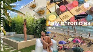 italy chronicles ️  gallipoli beach days eating out & journaling