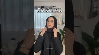 How to wear your hijab with a high neck sweater️ #hijabi #hijabtutorial #hijabstyle