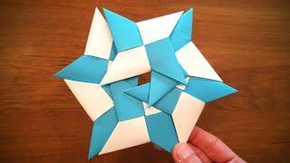How To Make a Paper Ninja Star Disk Shuriken - Origami