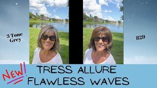 TressAllure  New FLAWLESS WAVES Wig  2 Colors 829 & 3-Tone Grey Rooted Brown