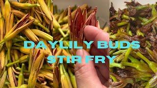 Nutritious Daylily buds stir fry recipe Wild Edible Flowers  FullHappyBelly