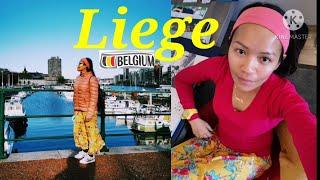 City trip in Liege Belgium  Luik Belgie. Tourist Spots and Shopping Street