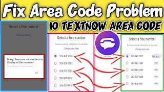 How to fix TextNow area code Problem  Top 10 Working TextNow Area Code  By Shahid Tricker