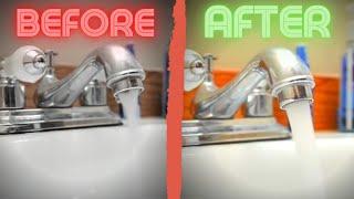 Easy fix for low water pressure in kitchen sink or bathroom sink