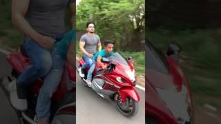 kisi ko CHOTA nahi samjhna #farazstuntrider #superbikes #bikers #hayabusa