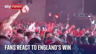 Jubilant fans react to Englands win