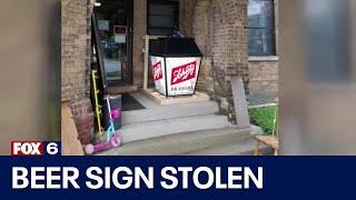 Historic beer sign stolen from Milwaukee mans porch  FOX6 News Milwaukee