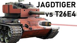 JAGDTIGER vs SUPER PERSHING  12.8cm Pzgr. 43 Spaced Armour Piercing Simulation