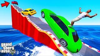 FRANKLIN TRIED HUGE SPEED BUMPS MEGA RAMP PARKOUR CHALLENGE IN GTA 5  SHINCHAN and CHOP