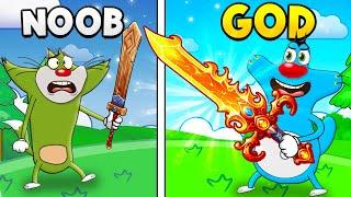 Roblox Oggy Become God Level Sword Warrior In Sword Warriors