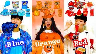 COLOR FOOD MUKBANG Blue • Orange • Red