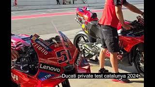 Ducati private test Barcelona circuit 2024 prepare to secon half season Silverstone