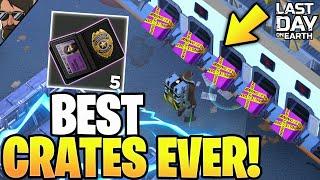 I OPENED THE BEST CRATES IN THE GAME EVER ALL PURPLE CRATES IN LDOE  Last Day on Earth Survival