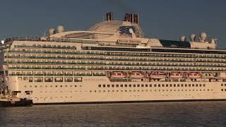 ISLAND PRINCESS & SIRENA CRUISE SHIP MORNING ARRIVALS 130622