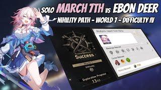 March 7th solo every Sim Uni - World 7 Difficulty IV Ebon Deer - Nihility Path - Honkai Star Rail