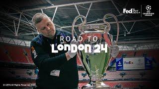 Claude Makélélé helps to deliver the UCL trophy to Wembley ️  Road to the Final 