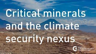 Critical minerals and the energy transition a climate security approach