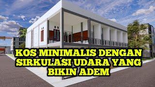 DESAIN KOS KOSAN 3X4 2 LANTAI MINIMALIS DENGAN BALKON DI TANAH HOOK