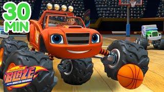 Blaze Plays Sports  w Crusher & Zeg  30 Minute Compilation  Blaze and the Monster Machines