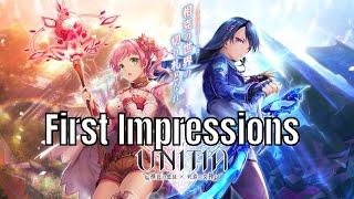 Unitia First Impressions