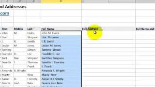 Concatenate--- Joining Names and Addresses