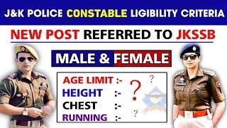 J&K Police Constable Eligibility Criteria 2024-25  Boys & Girls  Age Limit  Height  PETExam