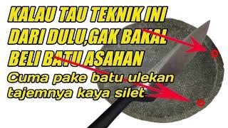 CARA MENGASAH PISAU SETAJAM SILET ANTI GAGAL DENGAN BATU ULEKAN @dapurserlok6295