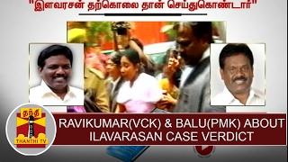 RavikumarVCK & BaluPMK view about Dharmapuri Ilavarasan Case Verdict