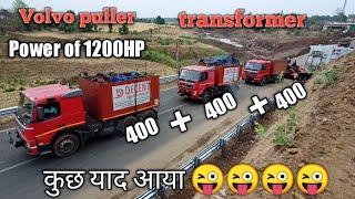 200tons transformer rescued by 3 Volvo FM -400 puller #raghavsingh