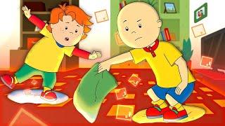 Caillou et Léo Jouent Le sol est de lave  Caillou en Français