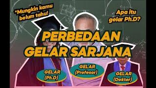 PERBEDAAN PROFESOR DOKTOR DAN PHD #KAMPUS #KULIAH