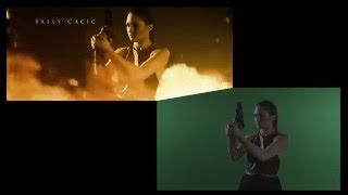 Green Screen Compositing - Before and After Bond Spectre Spoof