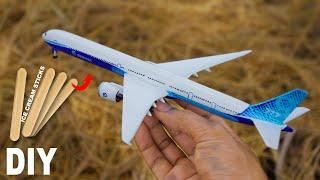 amazing Build Boeing 777 9X out of Ice cream sticks