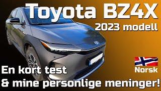 Nybil Test 2023 Toyota BZ4X - Elbil  EV - Norsk versjon - Bildilla  Bilnyheter