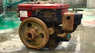 Restoration old D8 diesel engine  Restore and reuse old and rusty D8 diesel engines