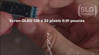 Ecran OLED 128 x 32 pixels 0.91 pouces I2C Bleu SSD1306