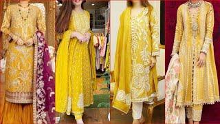 Most stylish beautiful and most demanding yellow 🟡 party wear and wedding dresses for All girls.