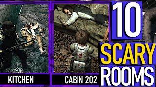 Resident Evil - 10 SCARIEST  Disturbing ROOMS & Locations Part 3