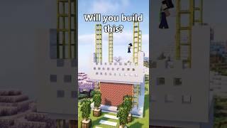 Minecraft Modern Tower House  Build Tutorial #shorts