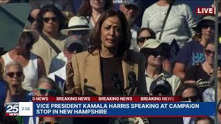 WATCH LIVE Vice President Kamala Harris speaking at campaign stop in New Hampshire.