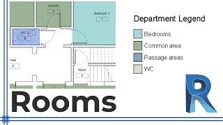 Revit - How to add Rooms in a floor plan and create a legend 7-Set