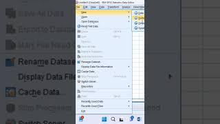 explaining file option of menu bar of spss #socialscience #statistics #spssdataanalysis  #psychology