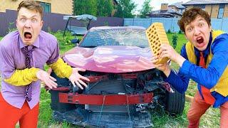 Mr. Joker broken Windshield with brick VS Mr. Joe on Camaro 13+