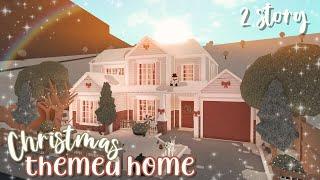 2 story christmas themed house   bloxburg speedbuild  luminto