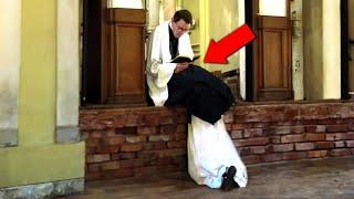 Suspicious Priest Has No Idea Camera Was Watching Him Then He Did Something SHOCKING To The Nun