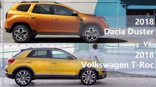 2018 Dacia Duster vs 2018 Volkswagen T-Roc technical comparison