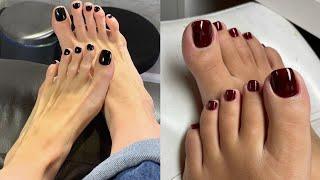 Most stunning and elegant toe nails art design ideas Latest pedicure nails color of 2024